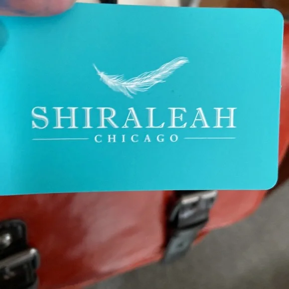 Vintage style orange vegan leather purse sale - Picture 8 of 9